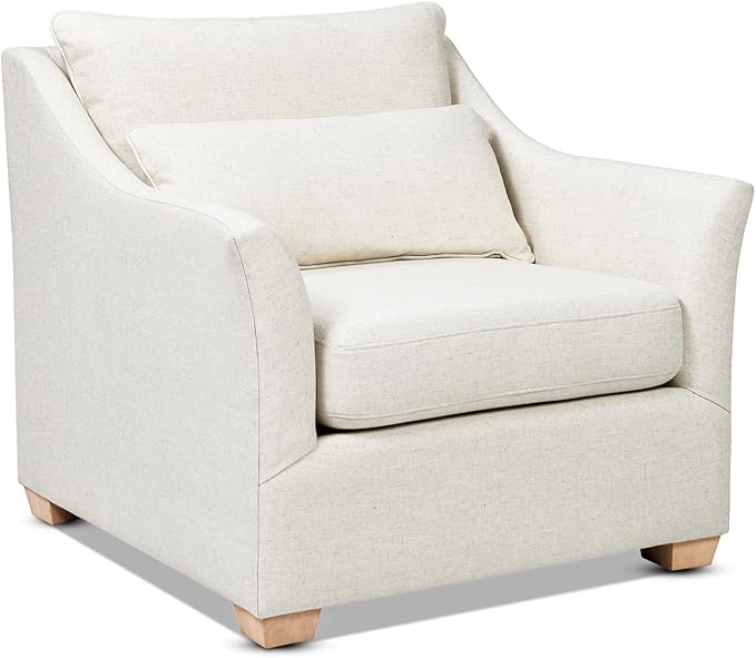 Ada 83" Flared Arm Contemporary Sofa with Lumbar Pillows