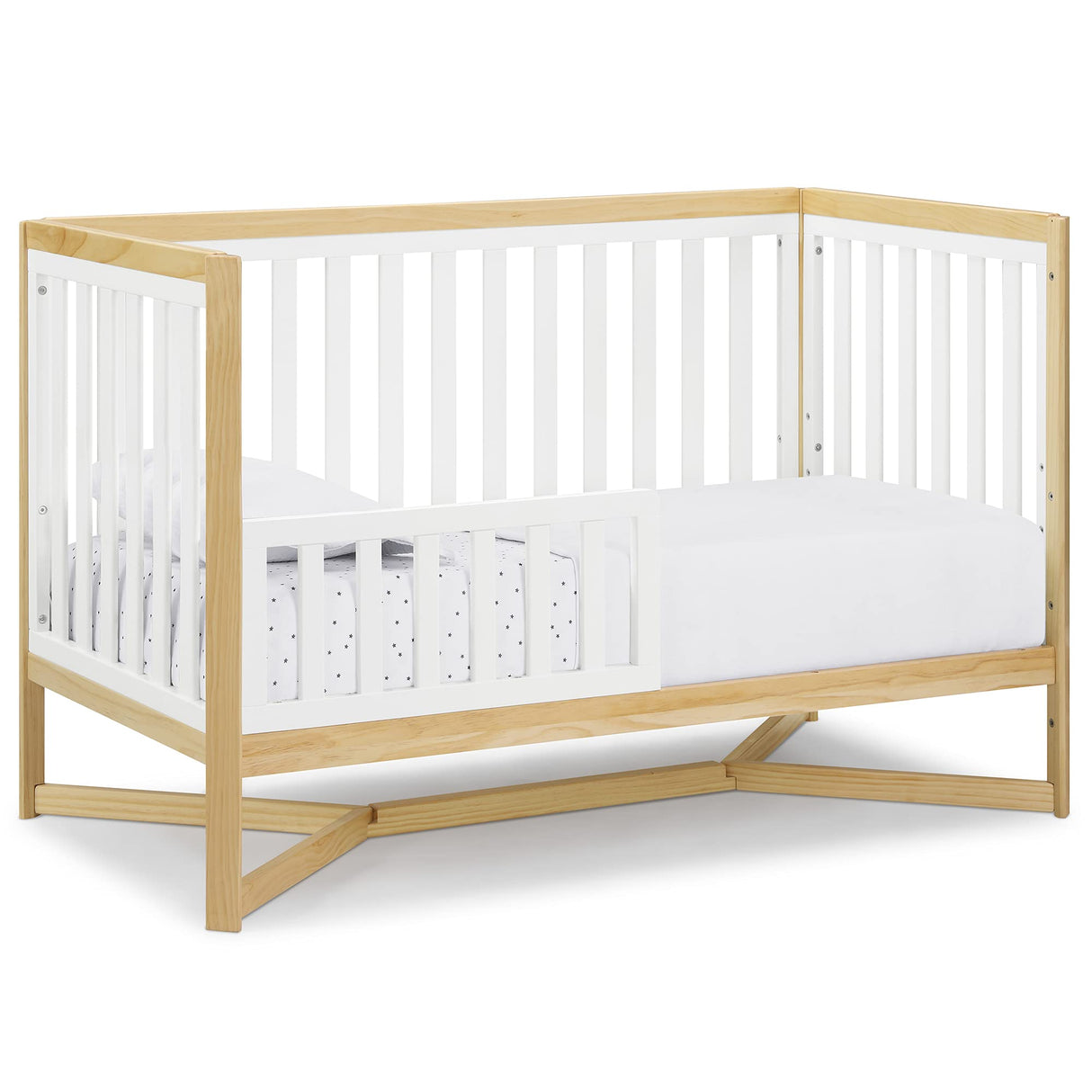 Tribeca 4-in-1 Baby Convertible Crib, Bianca White/Natural