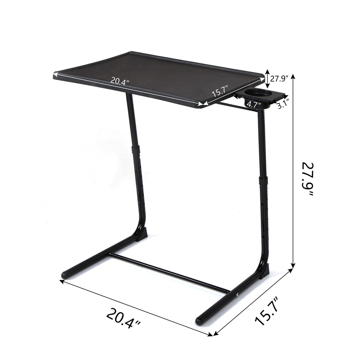 Adjustable TV Tray,TV Trays Table for Eating on Bed & Sofa,Folding Laptop Table