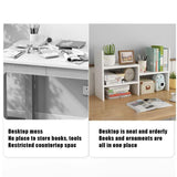 SHADAOYU Multi-Functional Desk Bookcase, Small Lightweight Desktop Organiser, Desktop Shelf Rack, Desk File Organiser, Freestanding Desk Shelf for Storage and Organisation