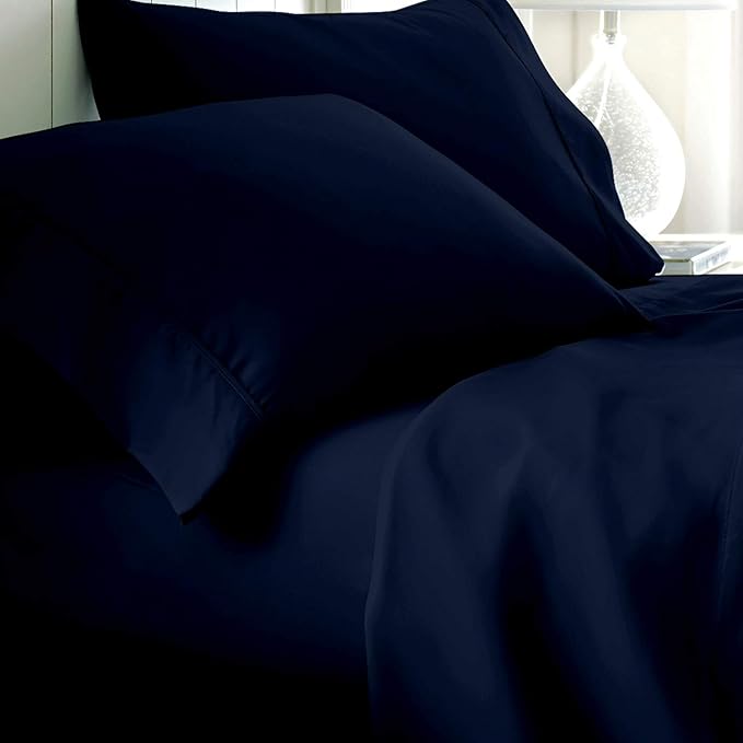 800 Thread Count Egyptian Cotton Sheets King Size, Long Staple Bed Sheets, 4 Pc Bed