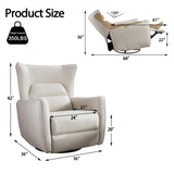 Power Recliner Chair Swivel Glider, Oversize Electric Swivel Rocker Recliner