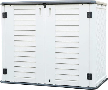 Outdoor Storage Shed - Horizontal Storage Box Waterproof for Garden, Patios