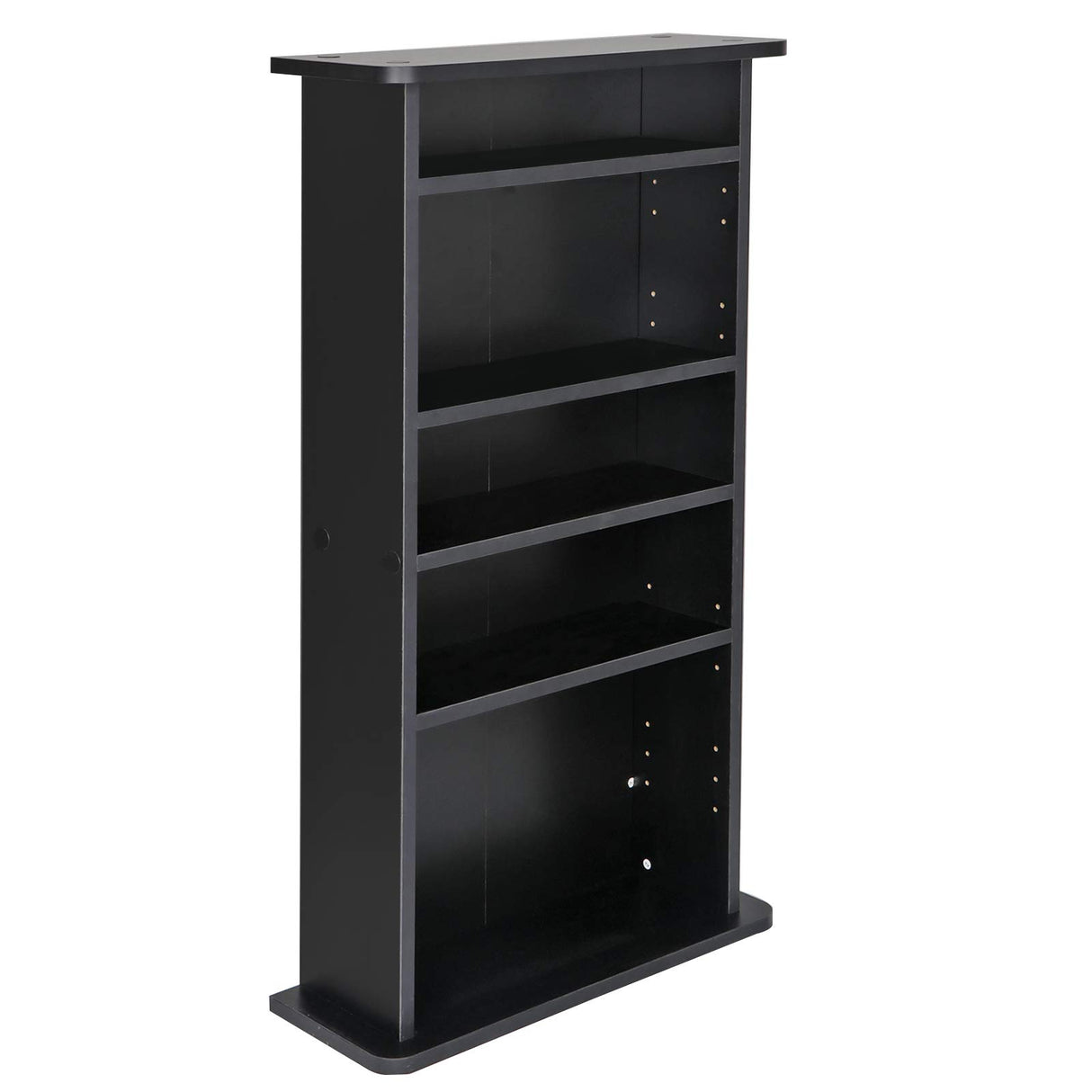 5 Tier DVD cd Storage DVD Shelf Adjustable Bookshelf Bookcase Media Storage