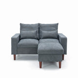 Sectional Sofa Couch L Shape Loveseat Modern Linen Love Seater Home Furniture