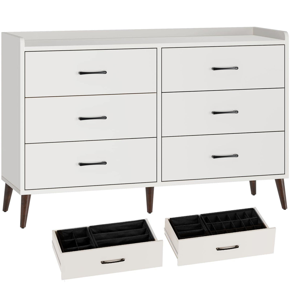 Drawer Dresser Quick Install, 6 Wooden Drawers Storage Dresser