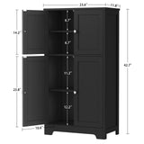 Bathroom Cabinet, Storage Cabinet with Adjustable Shelves, Bathroom Floor Cabinet