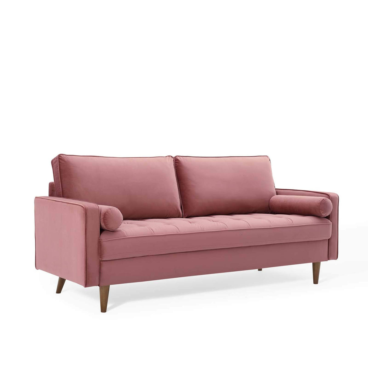 Valour Performance Velvet Upholstered Tufted Sofa, Dusty Rose