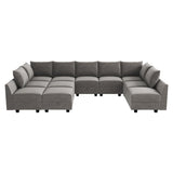 Modular Sectional Sleeper Sofa Couch with Ottoman Velvet Modular Sofa with Storage Seat onvertible Sleeper