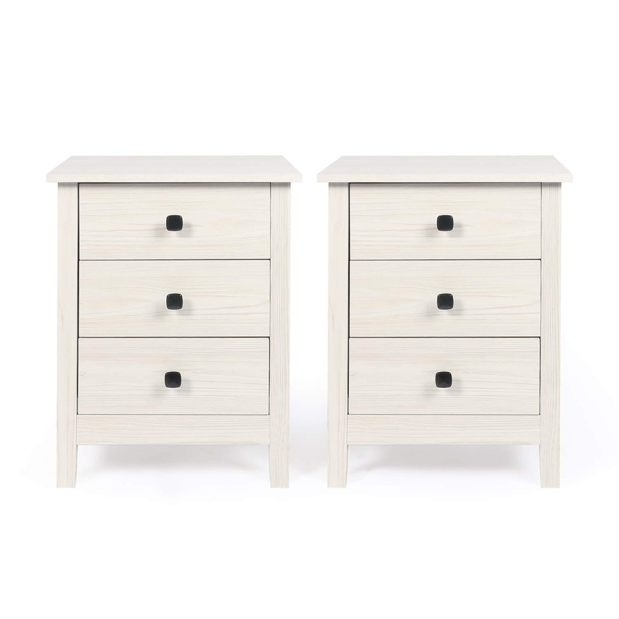 Nightstands for Bedroom - Set of 2 Wooden Night Stand, Bedside Table,