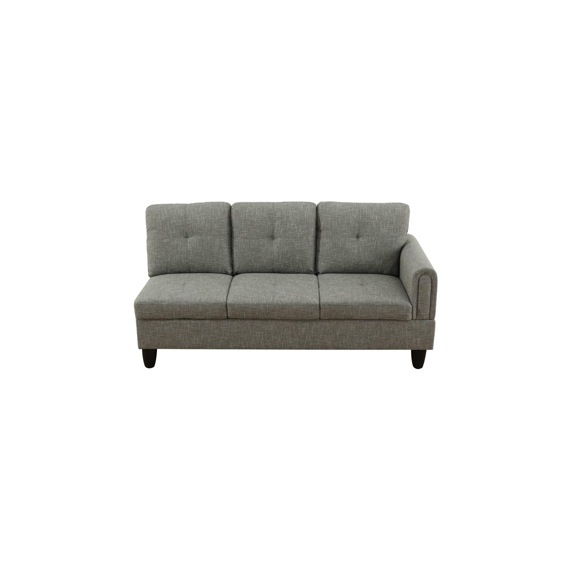 Couch 2 Pieces Sofa with Left Chaise Linen L Shaped Cloud Couch for Living Room