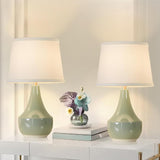 Table Lamp Set of 2, 18.63” Ceramic Table Lamp Classic Beside Lamps Nightstand