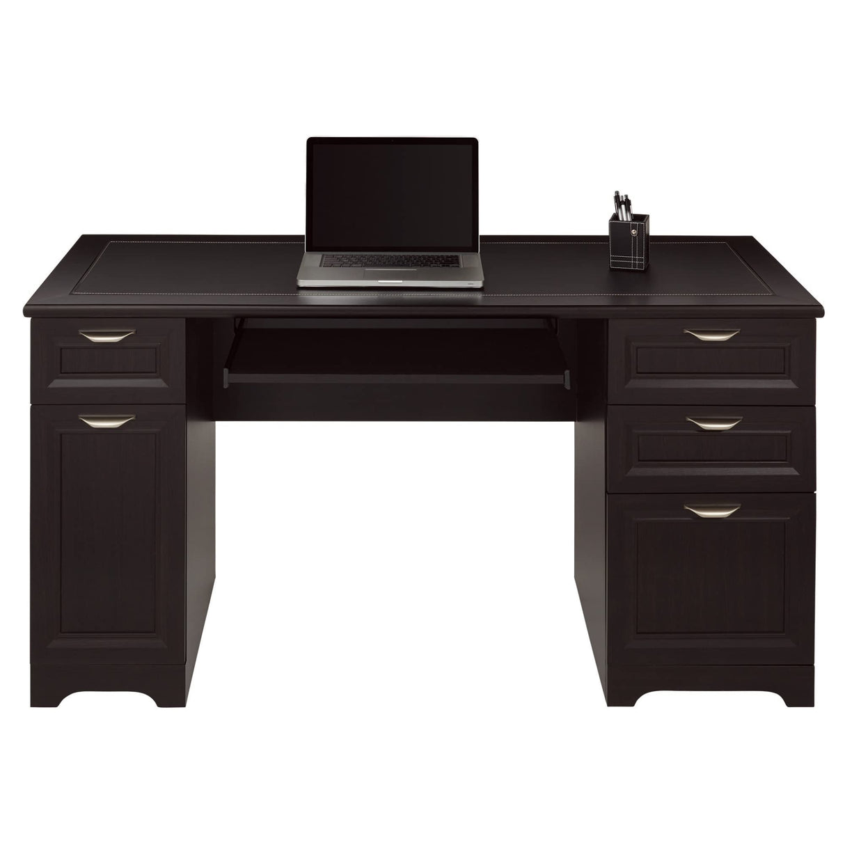 Key West 60W L Shaped Desk with 2 Drawer Mobile File Cabinet in Pure