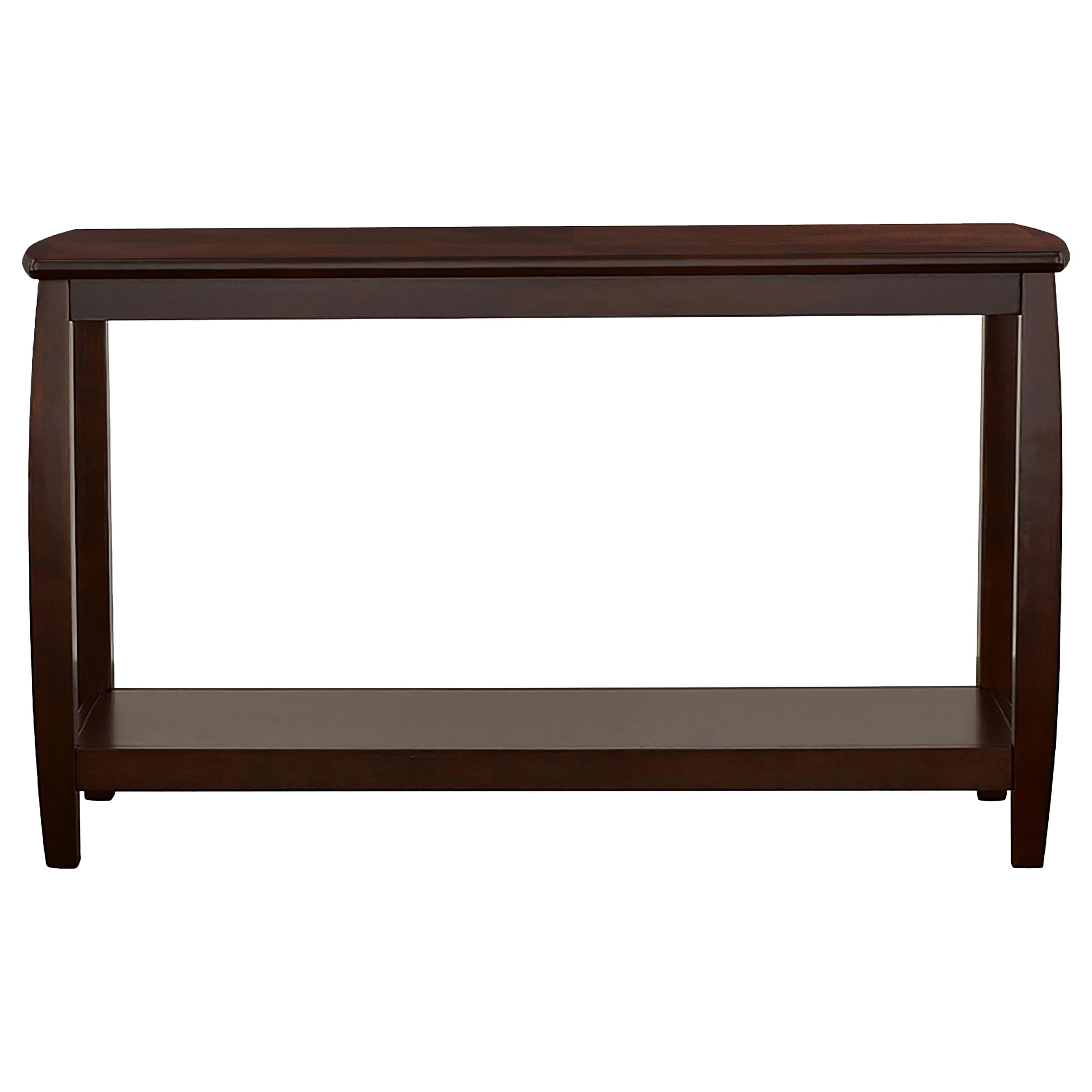 Rectangular Lower Shelf Espresso Sofa Table 47.5"D x 18"W x 28"H Brown 701079
