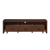 Elegant 80” TV Stand with Three Cabinets and Storage, Modern Entertainment Center