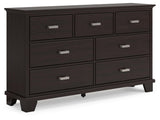 Design by Ashley B441-31 Dresser, 62" W x 16" D x 36" H, Dark Brown