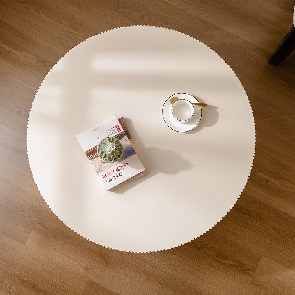 Round Drum Coffee Table White Round Fluted Coffee Table Wood Circle