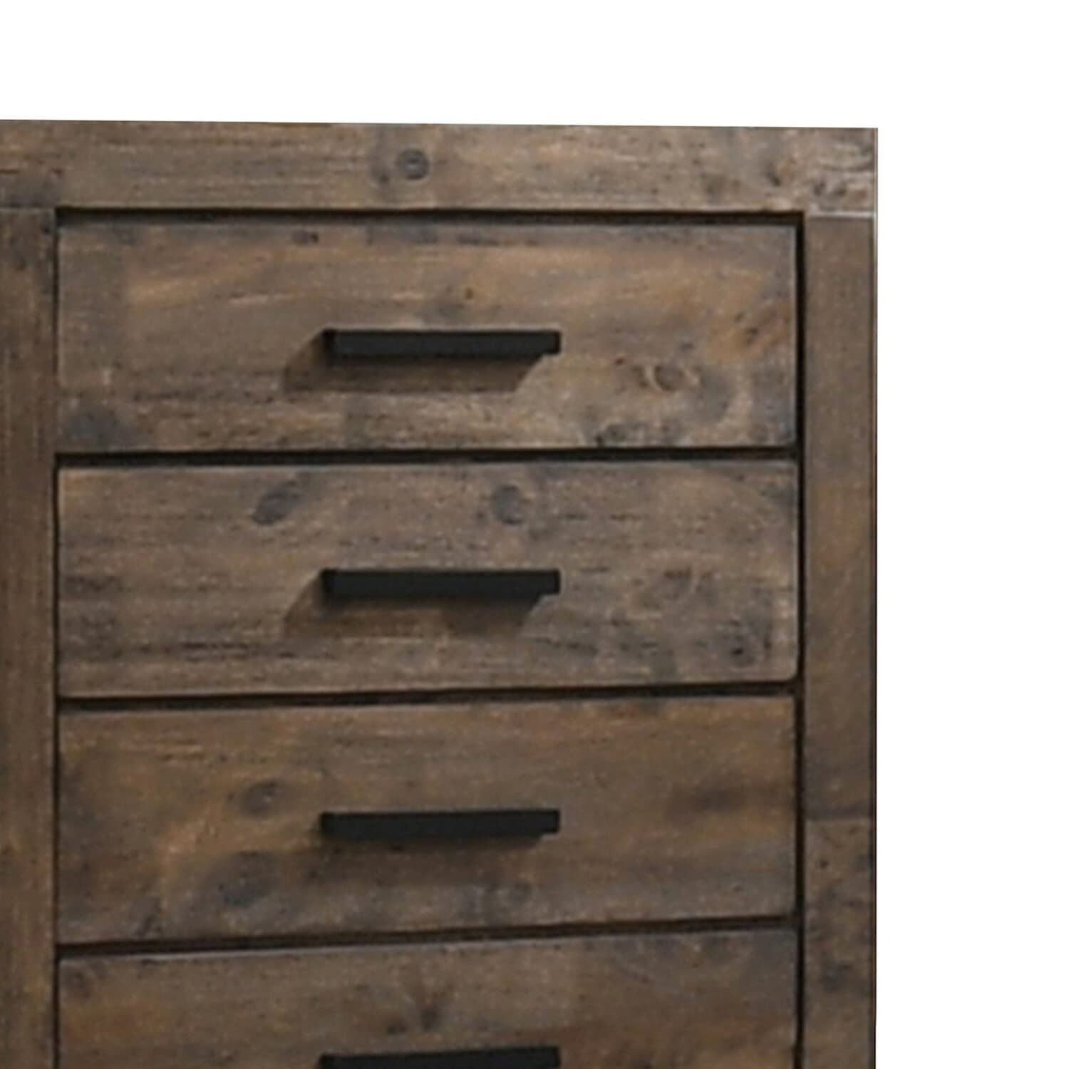 Storage Wooden Chest with 5 Drawers and Grain Details