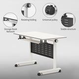 Conference Room Table,Mobile Folding Conference Table with Wheels