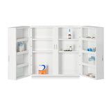 Medicine Cabinet, Lockable, 11 Compartments, Steel, HxWxD: 53 x 53 x 21.5 cm