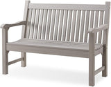 Garden Bench, 2-Person Poly Lumber Patio Bench, All-Weather Outdoor Bench That