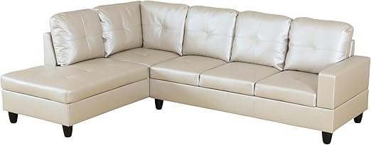 MZX-Carl-SS-00009-LWJ Sectional, 103.5"x74.5"x35", Silver White L