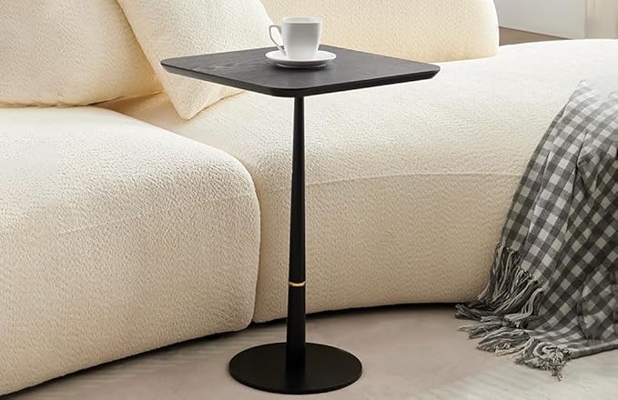 Square Small Drink Table,Modern Martini Table Pedestal Table