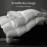 Hungarian Goose Down Comforter Twin Size - 850 Fill Power Medium Warmth for All