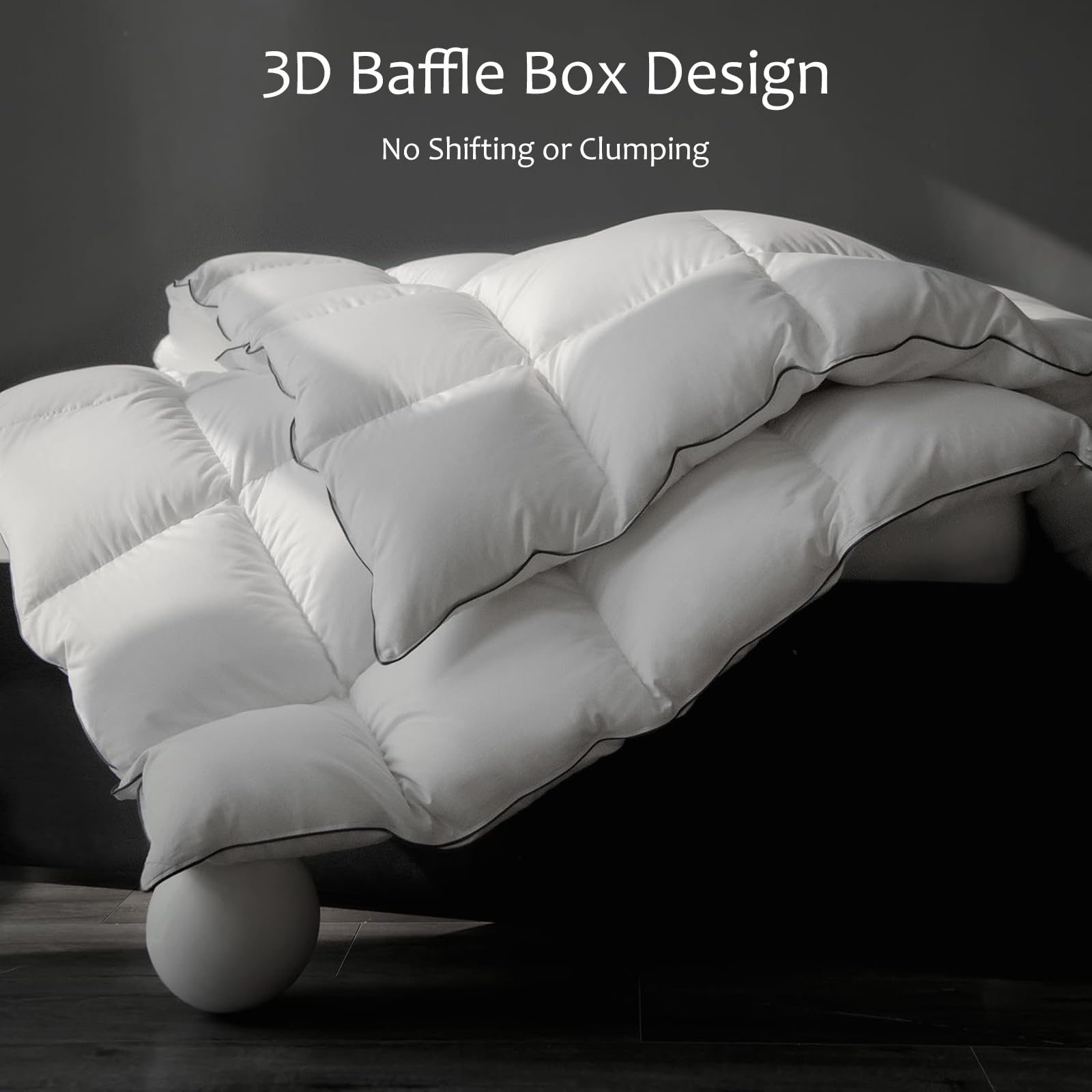 Hungarian Goose Down Comforter Twin Size - 850 Fill Power Medium Warmth for All