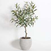 Olive Topiary Tree, Premium Handmade Artificial Indoor Plant Stands 34” Tall