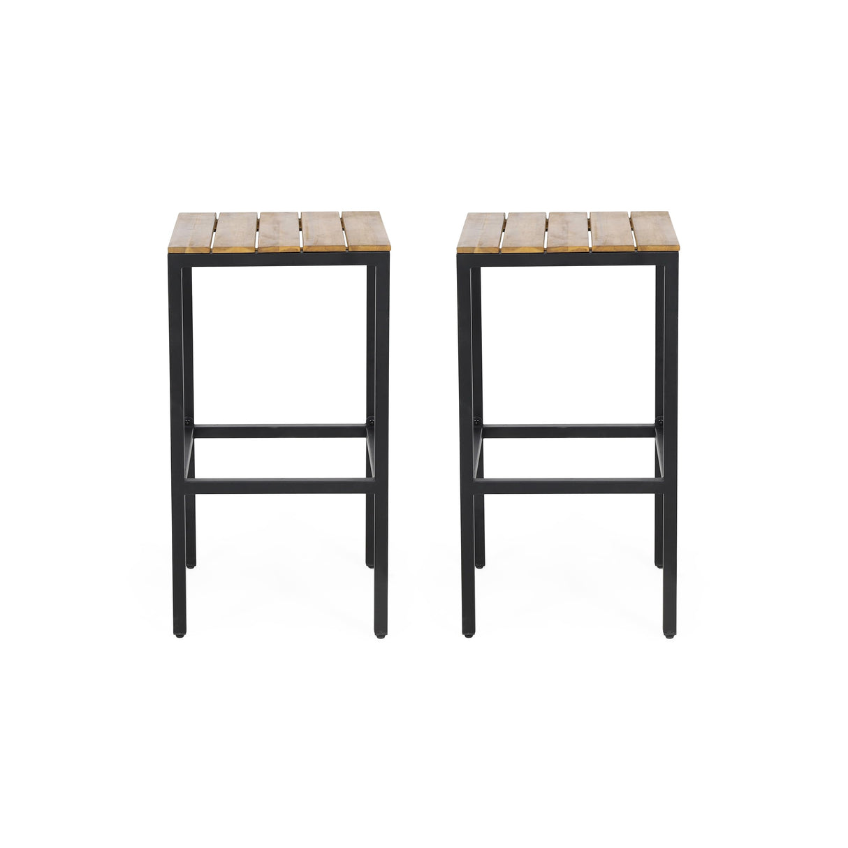 Outdoor Industrial Bar Stool Set of 2, Counter Height Kitchen Island Bar Chair