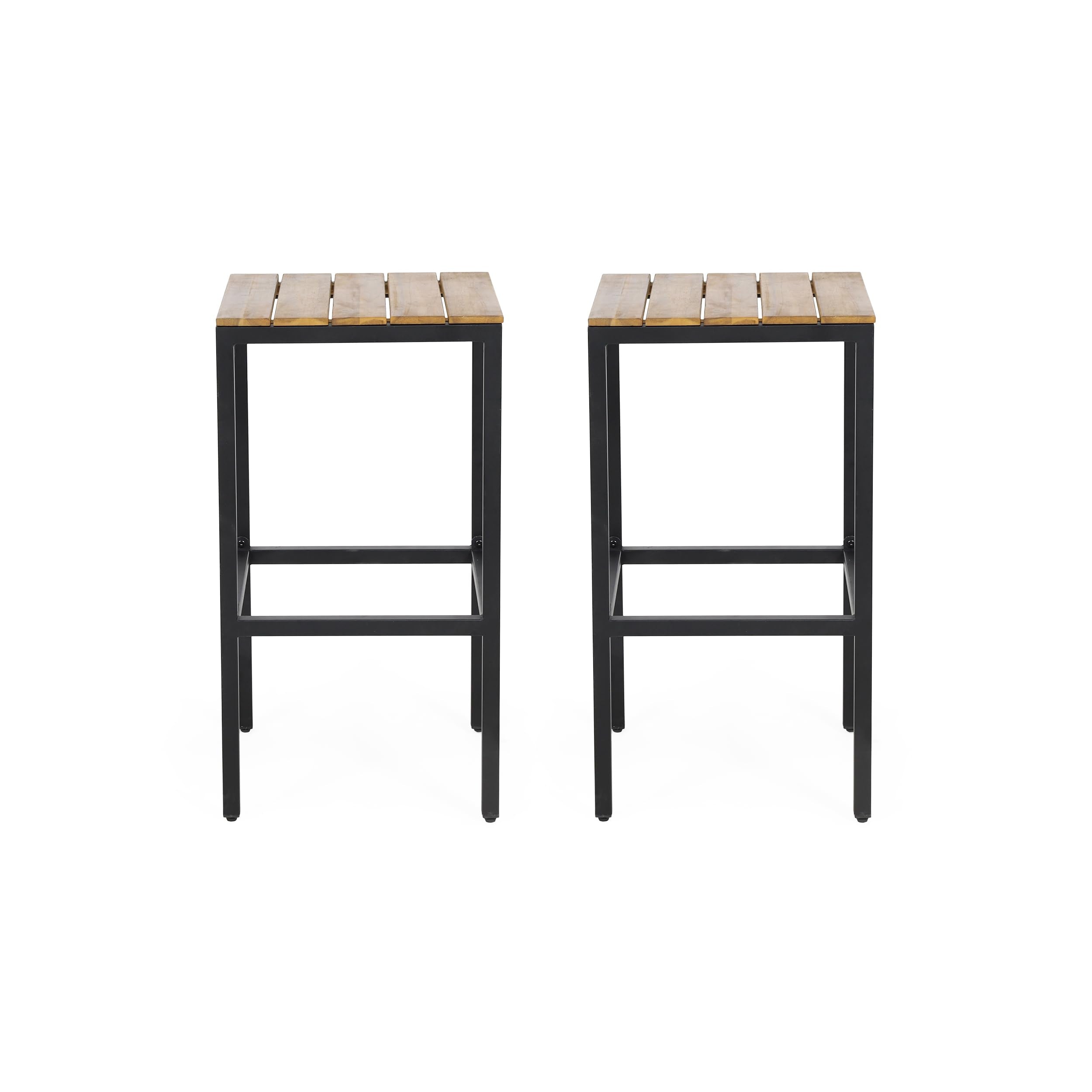 Outdoor Industrial Bar Stool Set of 2, Counter Height Kitchen Island Bar Chair