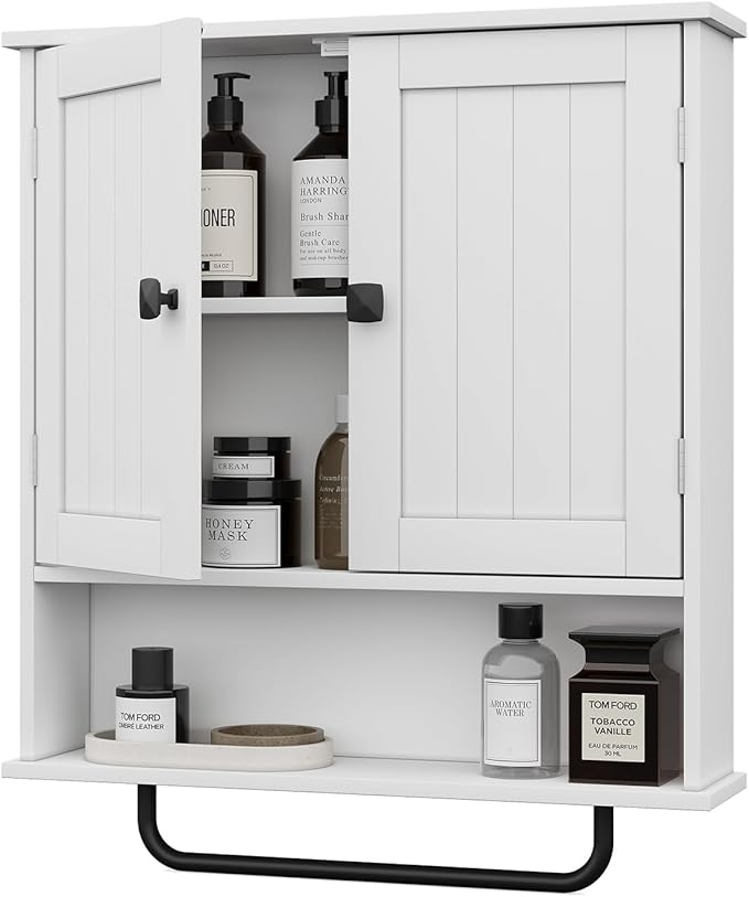 Bathroom Cabinet Wall Mounted Medicine Cabinets with Towels Bar