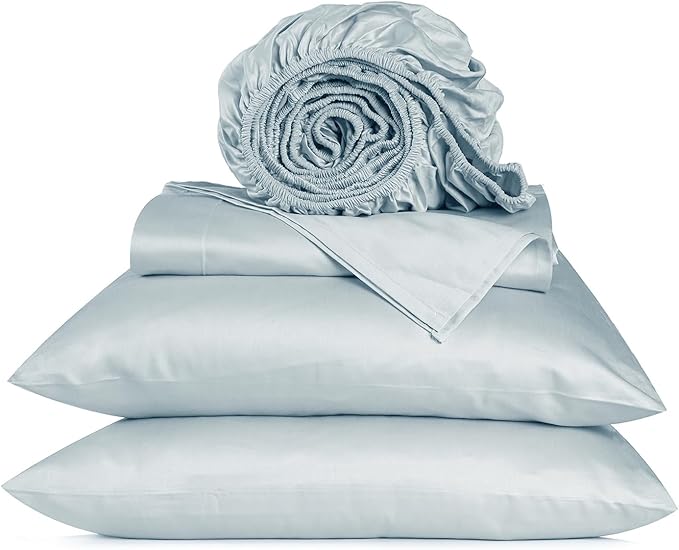 800 Thread Count Egyptian Cotton Sheets King Size, Long Staple Bed Sheets, 4 Pc Bed