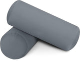 Bolster Pillows Insert (Pack of 2, White) - 6 x 16 Inches Bed and Couch Pillows