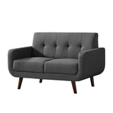 51 Inches Loveseat Sofa, Mid-Century Modern Mini Couch with Tufted Back