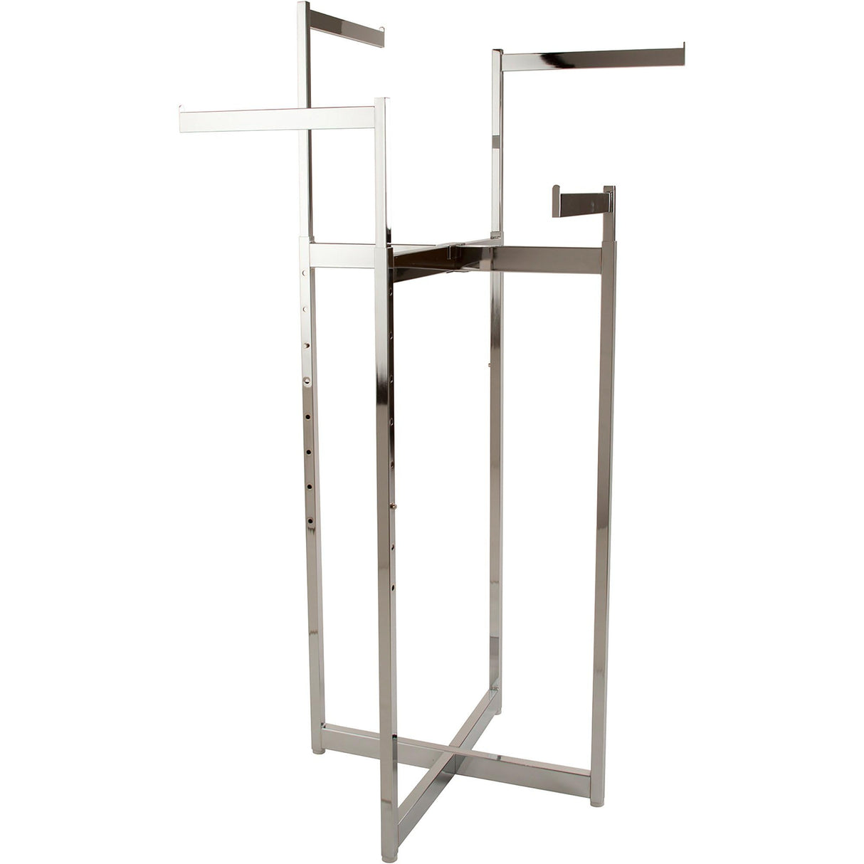 Clothing Rack – Chrome 4 Way Folding Space Saver Rack, Adjustable Height Arms