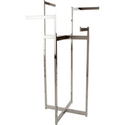 Clothing Rack – Chrome 4 Way Folding Space Saver Rack, Adjustable Height Arms
