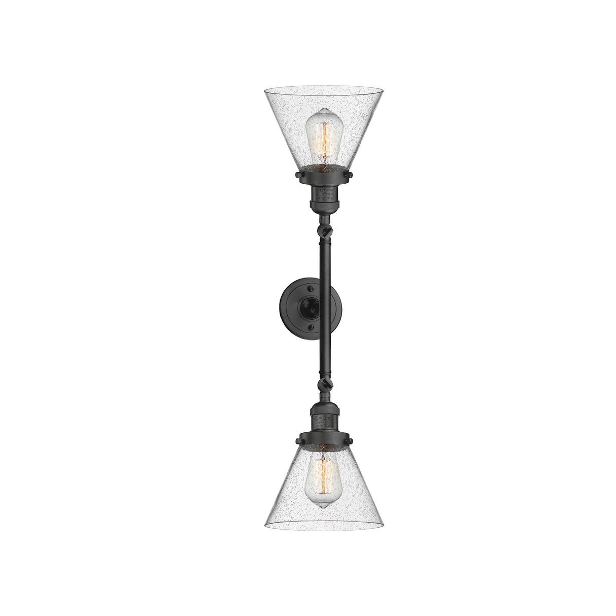 Innovations 208-BAB-G43 2 Light Bathroom Fixture, Black Antique Brass