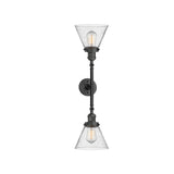 Innovations 208-BAB-G43 2 Light Bathroom Fixture, Black Antique Brass