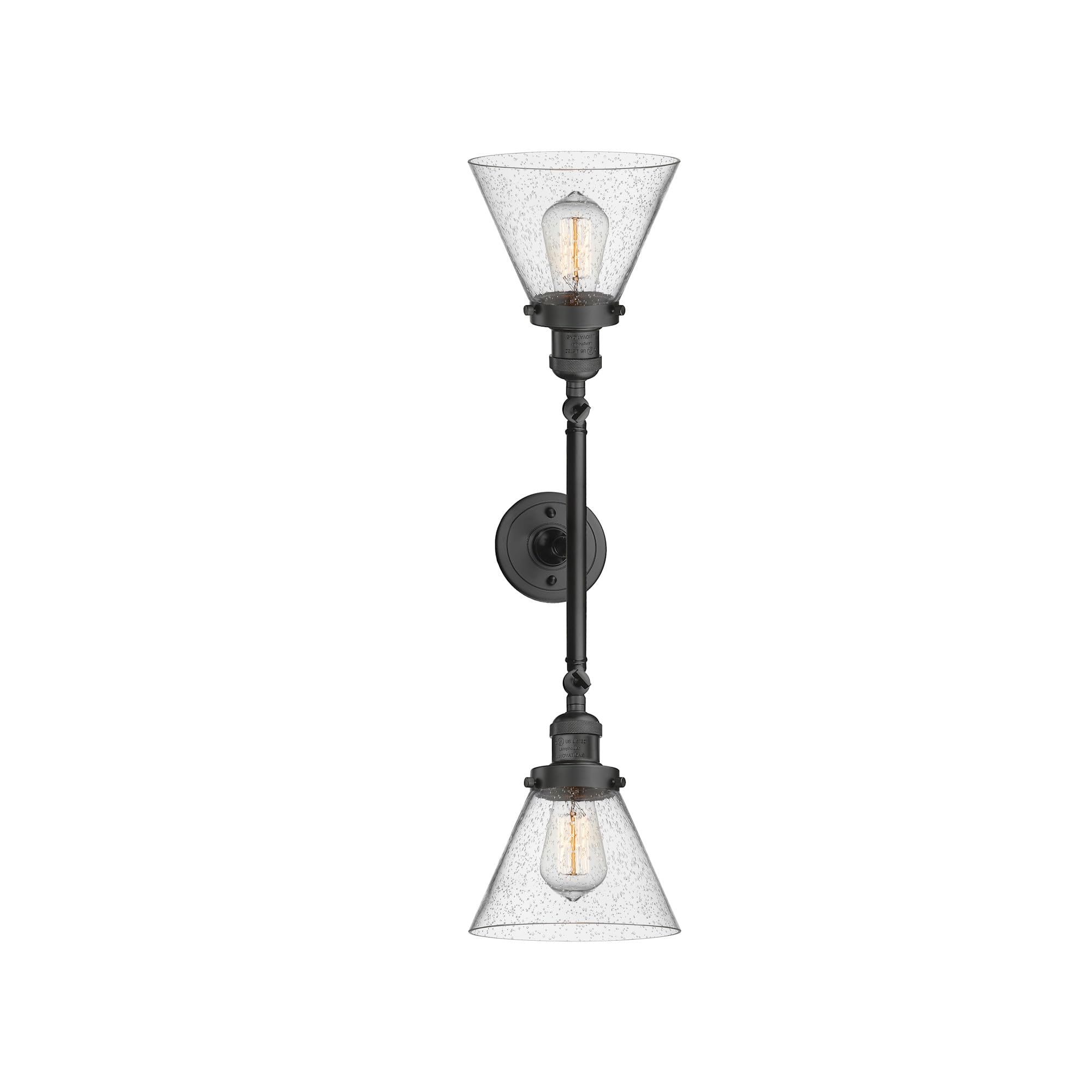 Innovations 208-BAB-G43 2 Light Bathroom Fixture, Black Antique Brass