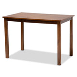 Henry Modern and Contemporary Grey Fabric Upholstered and Walnut Brown Finished