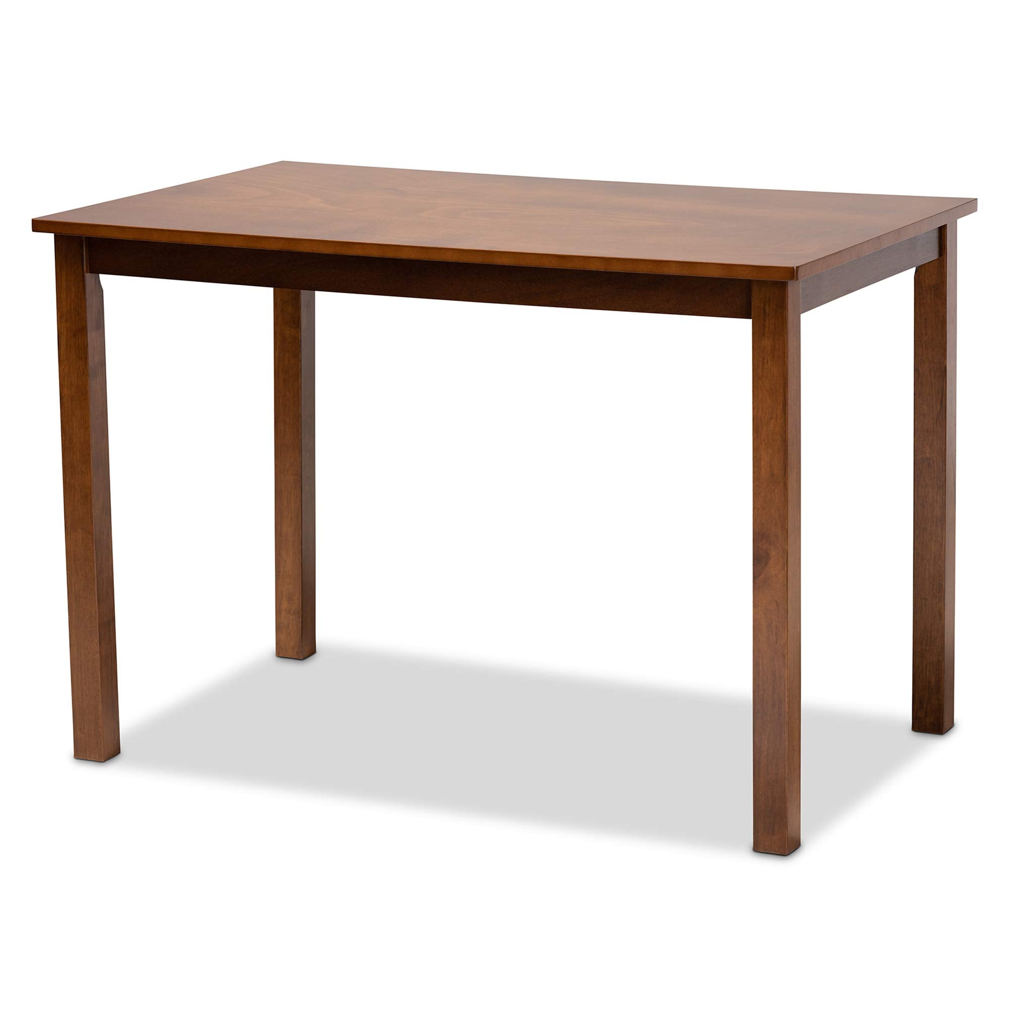 Henry Modern and Contemporary Grey Fabric Upholstered and Walnut Brown Finished
