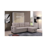 Ashlyn Light Gray Reversible Sleeper Sectional Sofa with Storage Chaise,