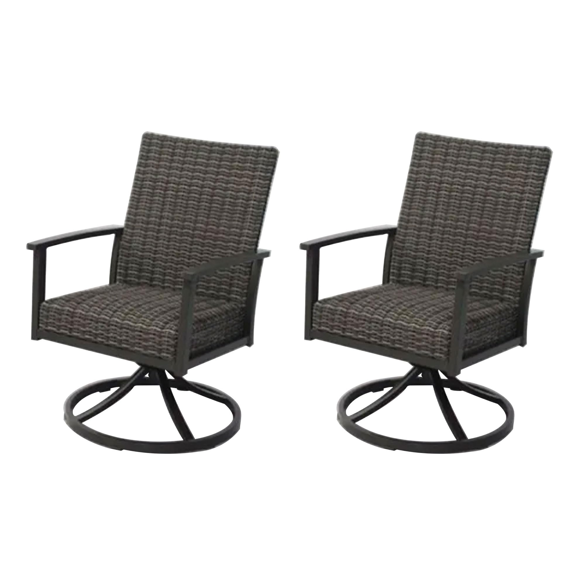 Nantucket All Weather Woven Swivel Rocker Chairs Outdoor Dining