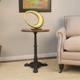 Brera Accent Table in Chestnut and Black