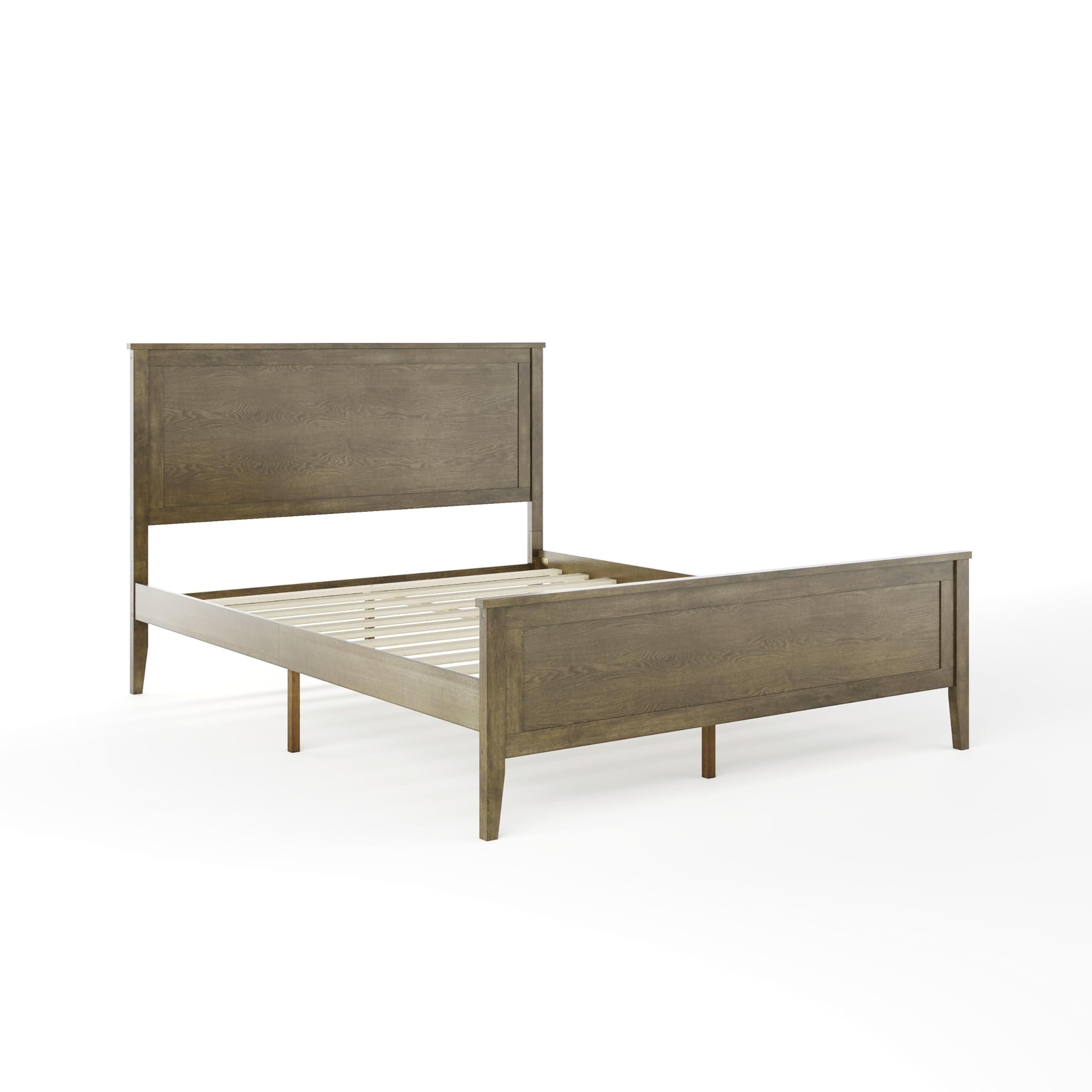 Corbin Solid Wood Platform Bed with Wooden Headboard