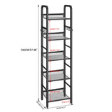 5 Tier Bookshelf, Freestanding Bookcase for Living Room, Bedroom, Home Office, Multi-Functional Storage Rack Organizer, Display Rack with Metal Frame, Rust Resistance, Black, UHBC055B