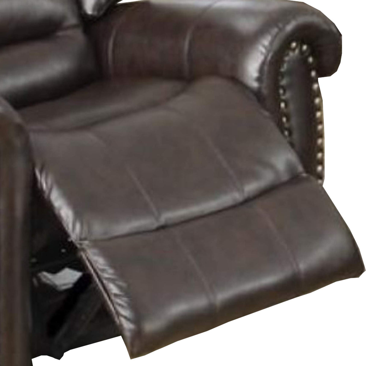 171450 37 x 41 x 39 in. Bonded Leather & Plywood Recliner & Glider Brown