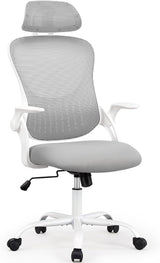 Office Chair, Ergonomic Mesh Home Office Computer Chair with Lumbar Support/Adjustable Headrest/Armrest and Wheels/Mesh High Back